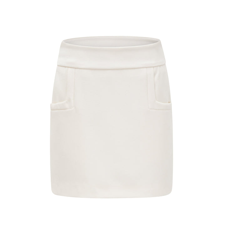 Levoire | Veste En Fausse Fourrure Blanche & Jupe Ensemble Assorti