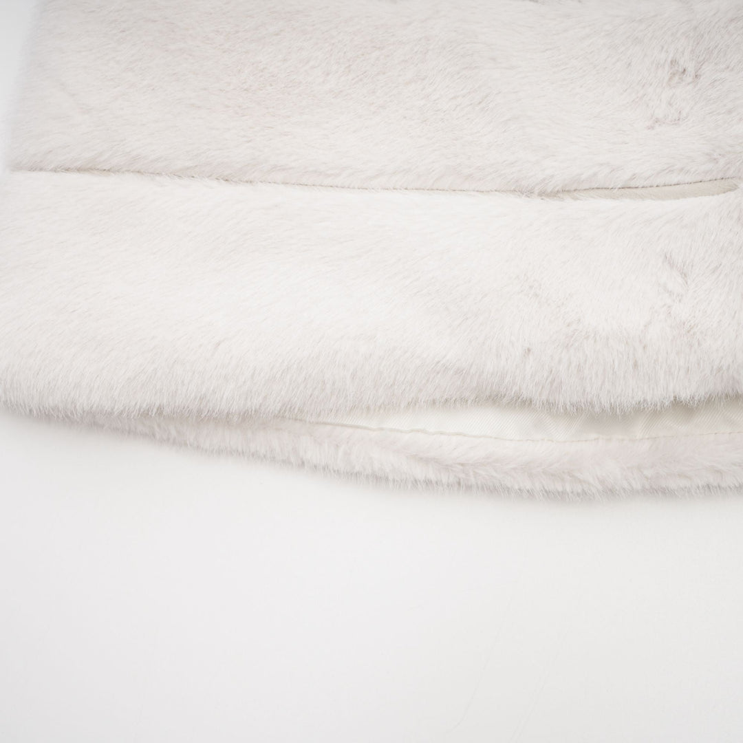 Levoire | Veste En Fausse Fourrure Blanche & Jupe Ensemble Assorti