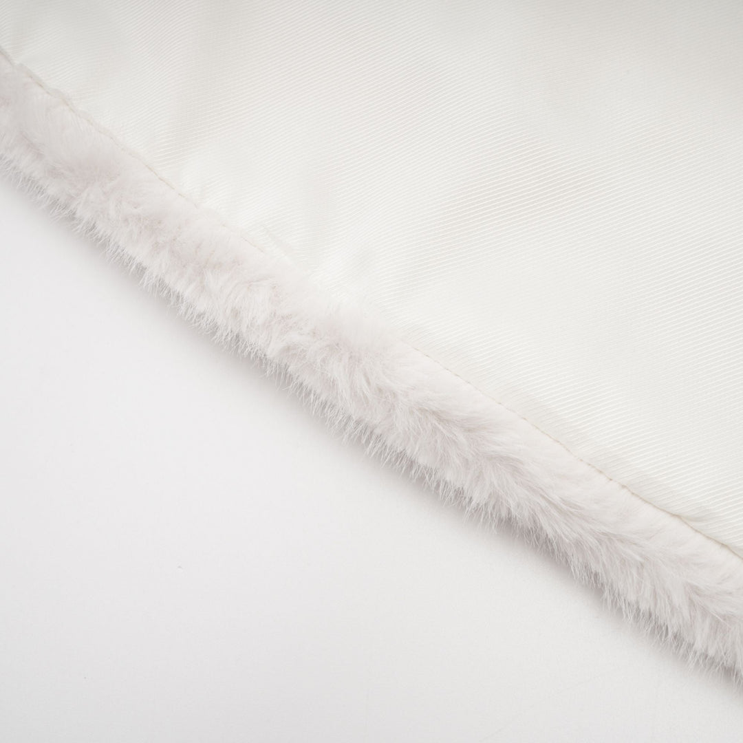 Levoire | Veste En Fausse Fourrure Blanche & Jupe Ensemble Assorti