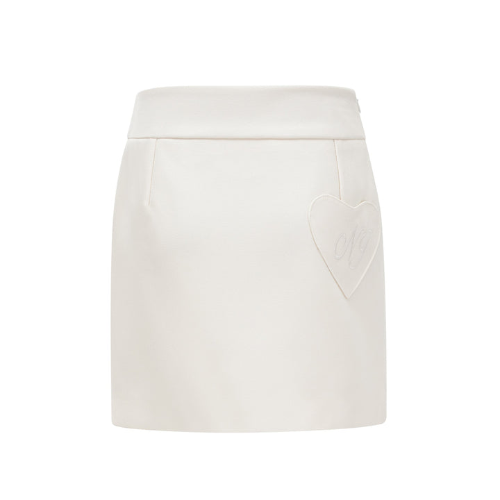 Levoire | Veste En Fausse Fourrure Blanche & Jupe Ensemble Assorti