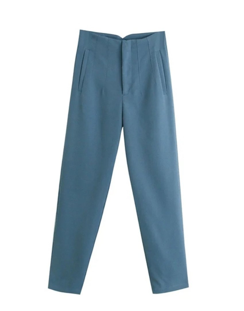Levoire | Pantalon Décontracté Élégant Sans Plis Bleu clair