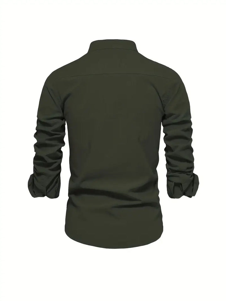 Levoire | Chemise En Lin Pour Hommes Chemise D'Été Légère Avec Patte De Boutonnage Classique