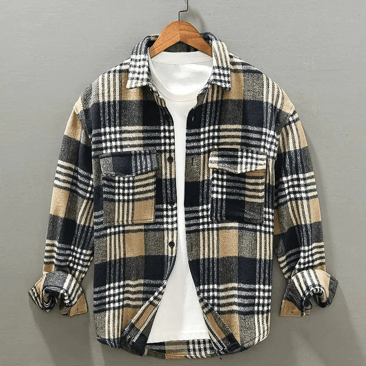 Levoire | Chemise Flanelle Élégante Homme Braun