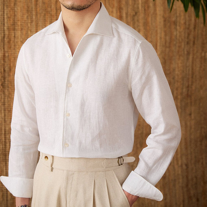 Levoire | Chemise En Lin Décontractée Pour Styles Décontractés Blanc classique