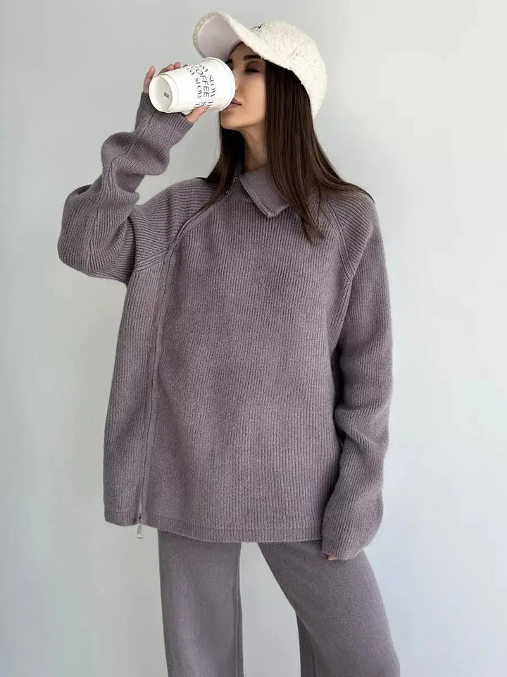 Levoire | Ensemble En Tricot Confortable Chameau Une taille