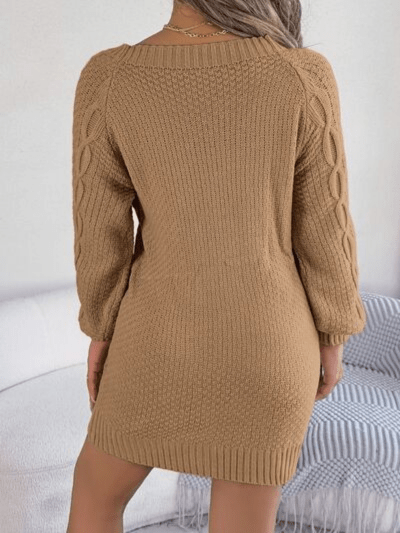 Levoire | Robe pull en maille torsadée avec col rond