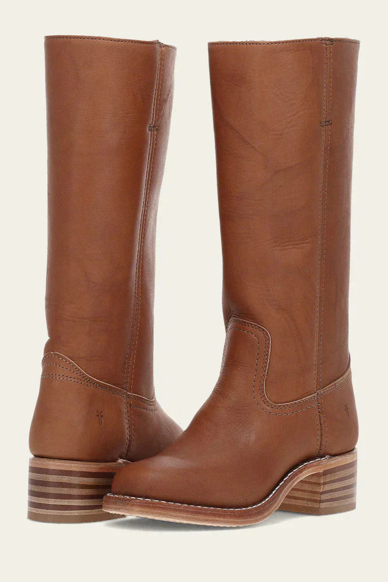 Levoire | Bottes Longues En Cuir Pour Femmes Brun clair