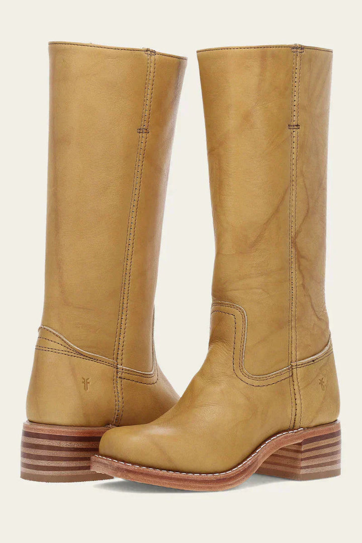 Levoire | Bottes Longues En Cuir Pour Femmes Jaune