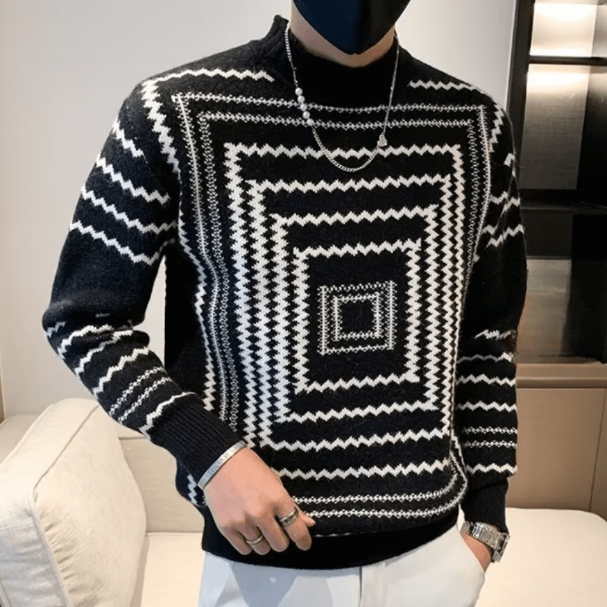 Levoire | Pull Maille Moderne Homme Noir