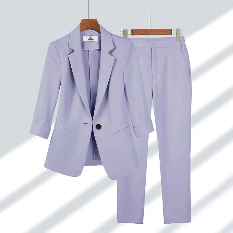 Levoire | Blazer Costume Élégant Lilas