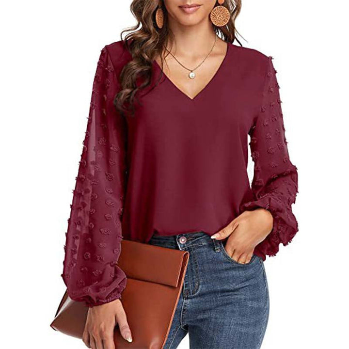 Levoire | Top Avec Décolleté En V Pour Femmes Rouge