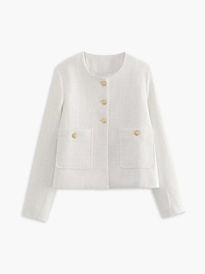 Levoire | Blazer En Tweed Esthétique Blanc
