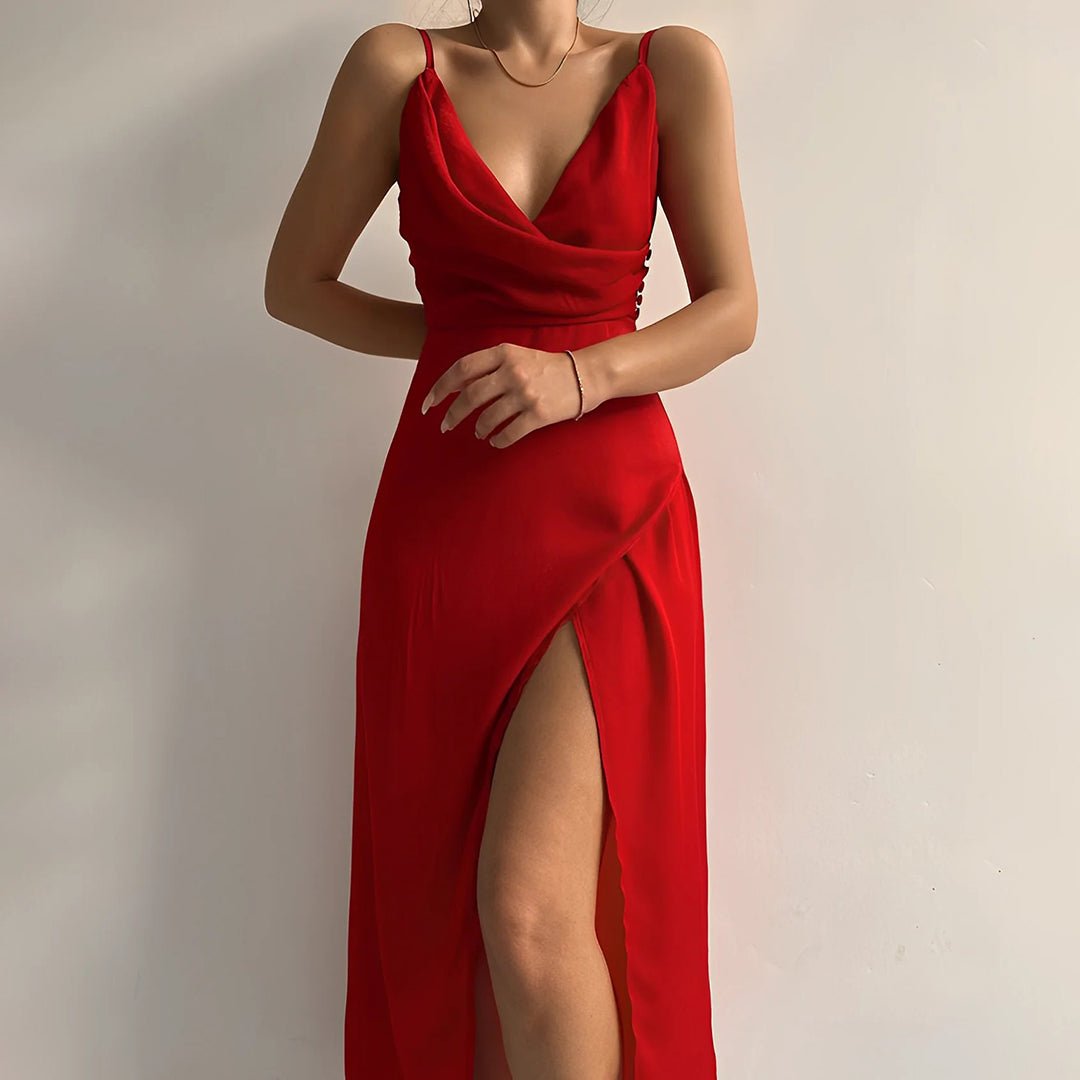 Levoire | Robe Sans Bretelles Élégante Rot