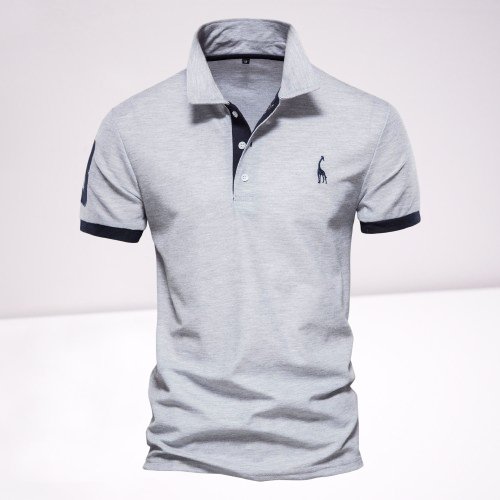 Levoire | Polo En Coton Pur Pour Un Look Décontracté Et Sportif Gris
