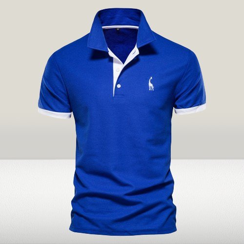 Levoire | Polo En Coton Pur Pour Un Look Décontracté Et Sportif Bleu et Blanc