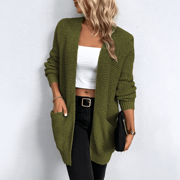 Levoire | Mocassins Cuir Femme Chauffants Confort Élégant vert olive