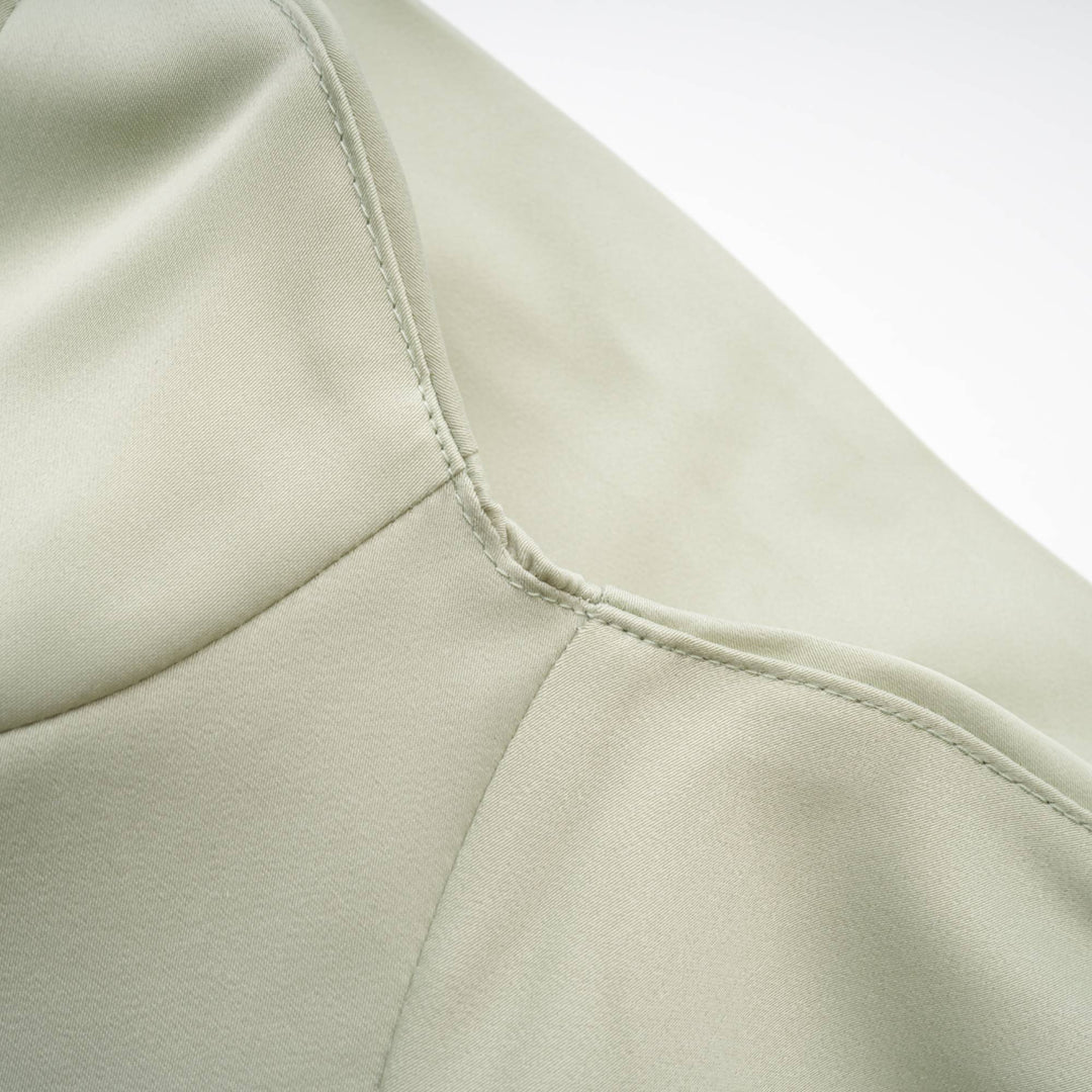 Levoire | Robe Midi Satin Verte Avec Coussinets De Soutien-Gorge