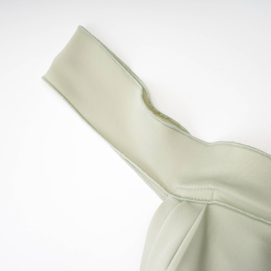 Levoire | Robe Midi Satin Verte Avec Coussinets De Soutien-Gorge