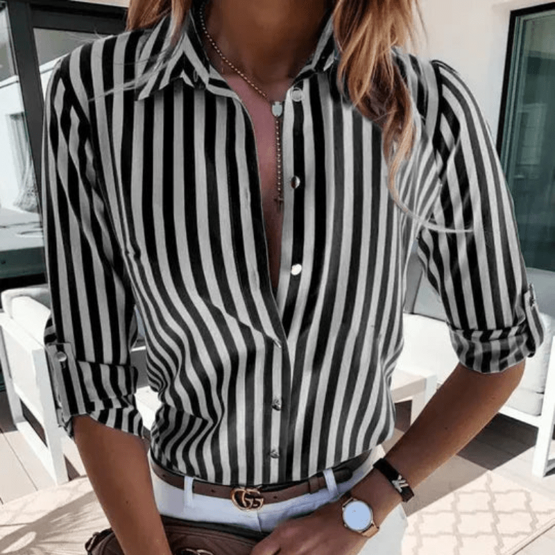 Levoire | Haut rayé marin femme Noir
