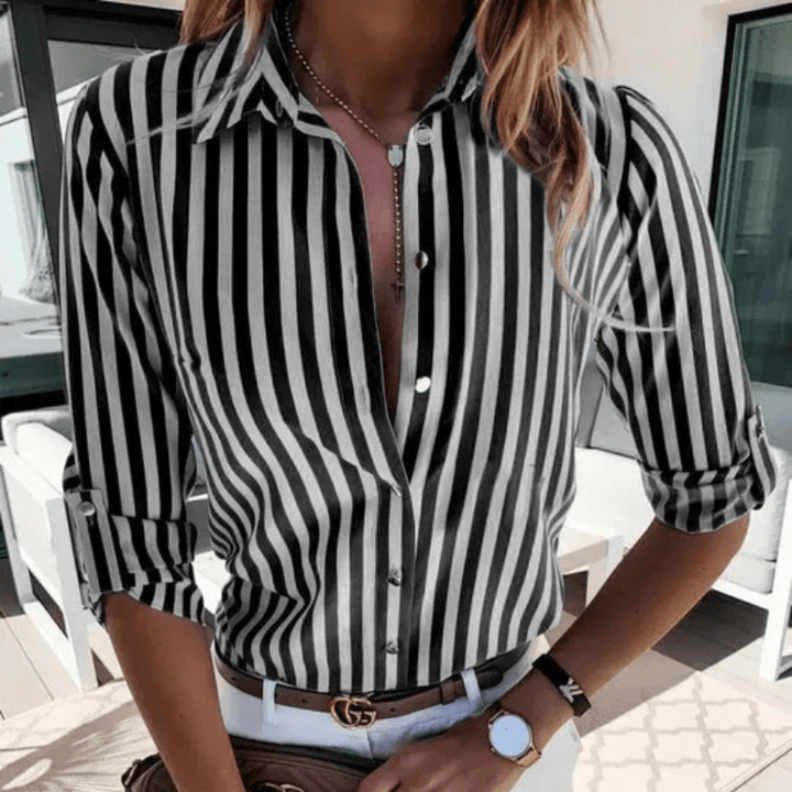 Levoire | Haut rayé marin femme Noir