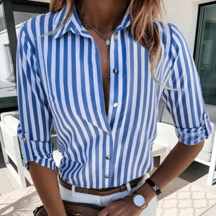 Levoire | Haut rayé marin femme Bleu