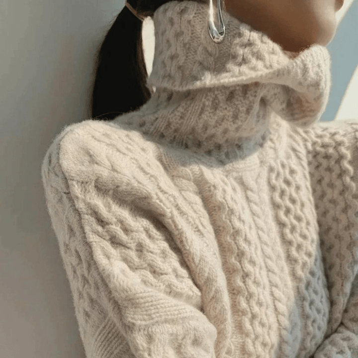 Levoire | Pull à col roulé Beige champagne