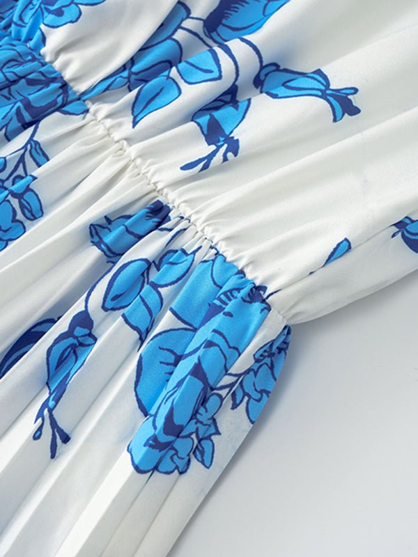 Levoire | Robe midi à manches longues imprimée polyvalente lâche