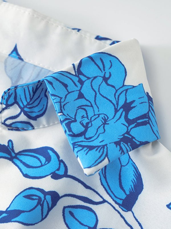 Levoire | Robe midi à manches longues imprimée polyvalente lâche