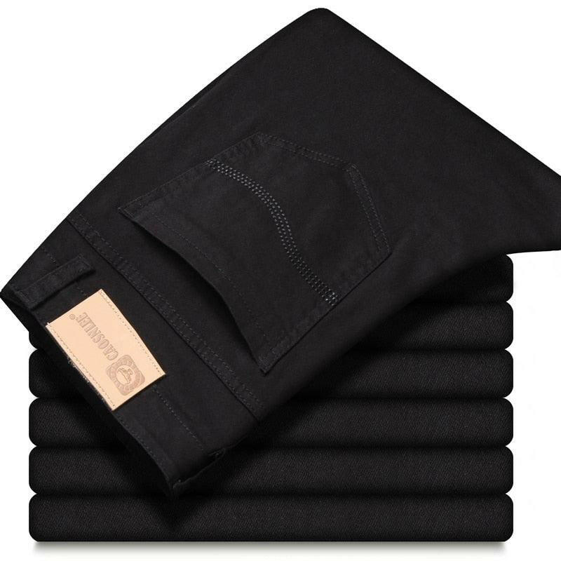 Levoire | Pantalon En Denim Droit Décontracté Pour Le Travail Noir