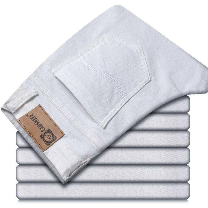 Levoire | Pantalon En Denim Droit Décontracté Pour Le Travail Blanc