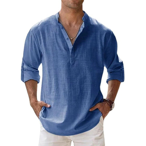 Levoire | Hommes Dét Coton Lin Chemise