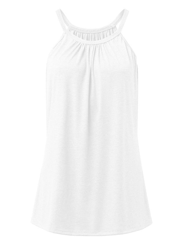 Levoire | T-shirt en coton uni à col rond élargi en tricot large
