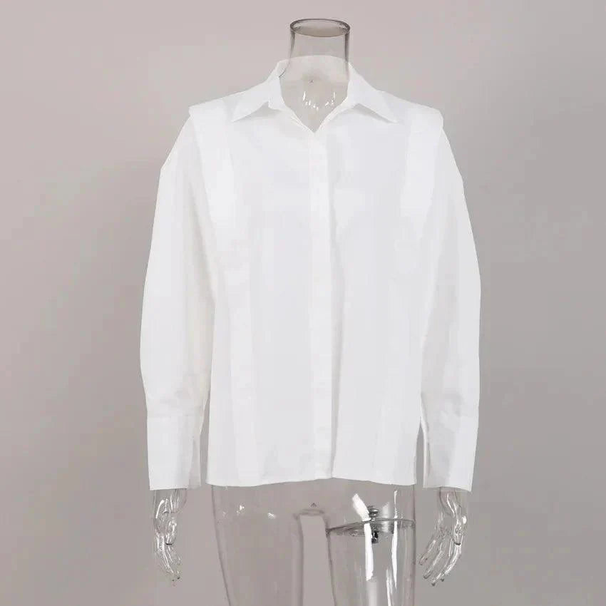 Levoire | Blouse Décontractée À Col V Avec Col Rabattu En Vente