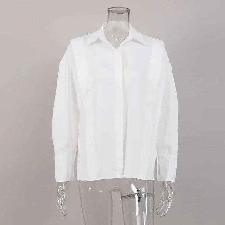 Levoire | Blouse Décontractée À Col V Avec Col Rabattu En Vente