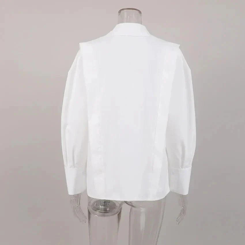 Levoire | Blouse Décontractée À Col V Avec Col Rabattu En Vente