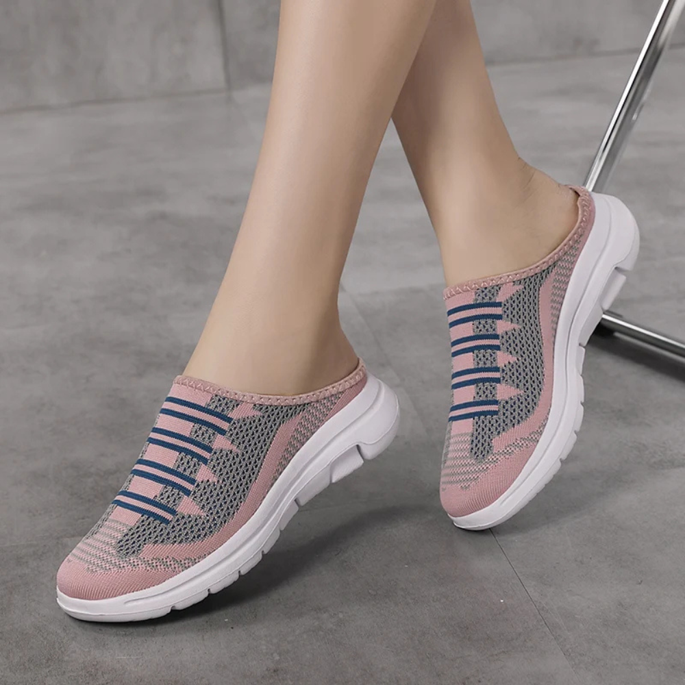 Levoire | Chaussures Orthopédiques Pour Femmes À Dos Ouvert Rosa-Gris