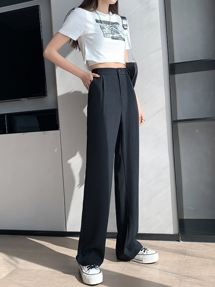 Levoire | Taille Haute Et Pantalon À Jambes Larges Noir