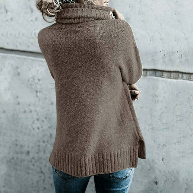 Levoire | Pull à col roulé en laine surdimensionné confortable pour femmes Sweatshirt Jumper Gilet