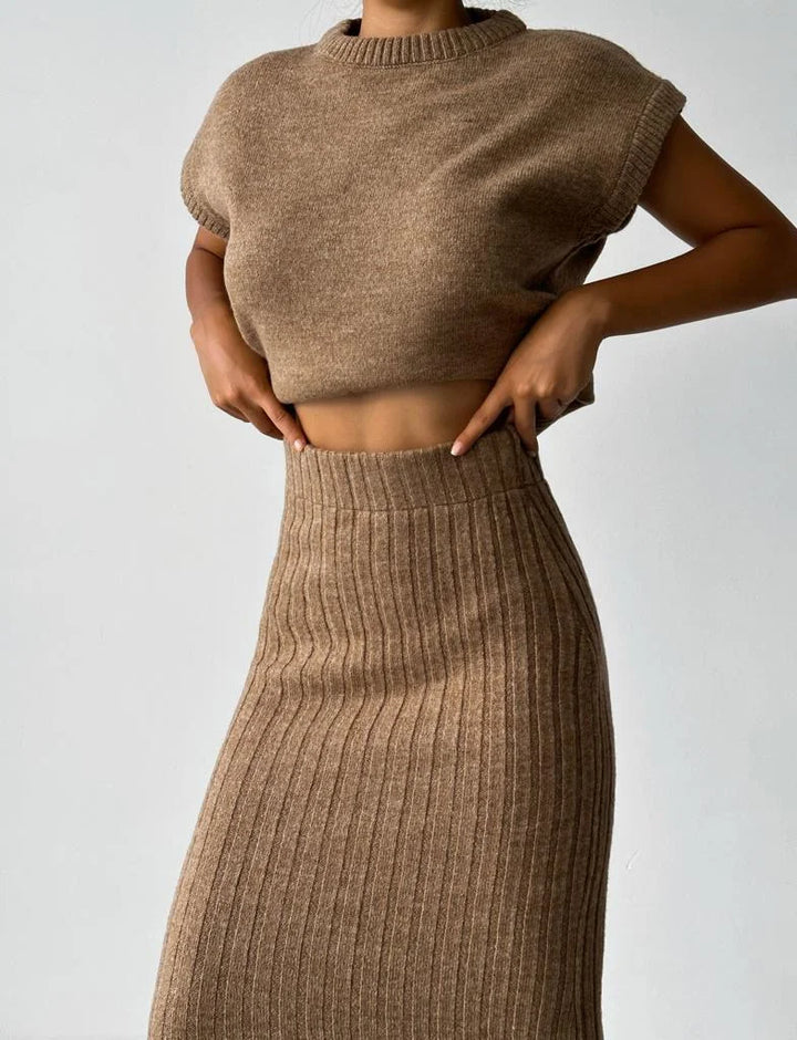 Levoire | Ensemble En Tricot Sans Manches