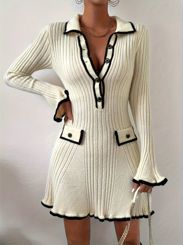 Levoire | Robe En Tricot Avec Volants