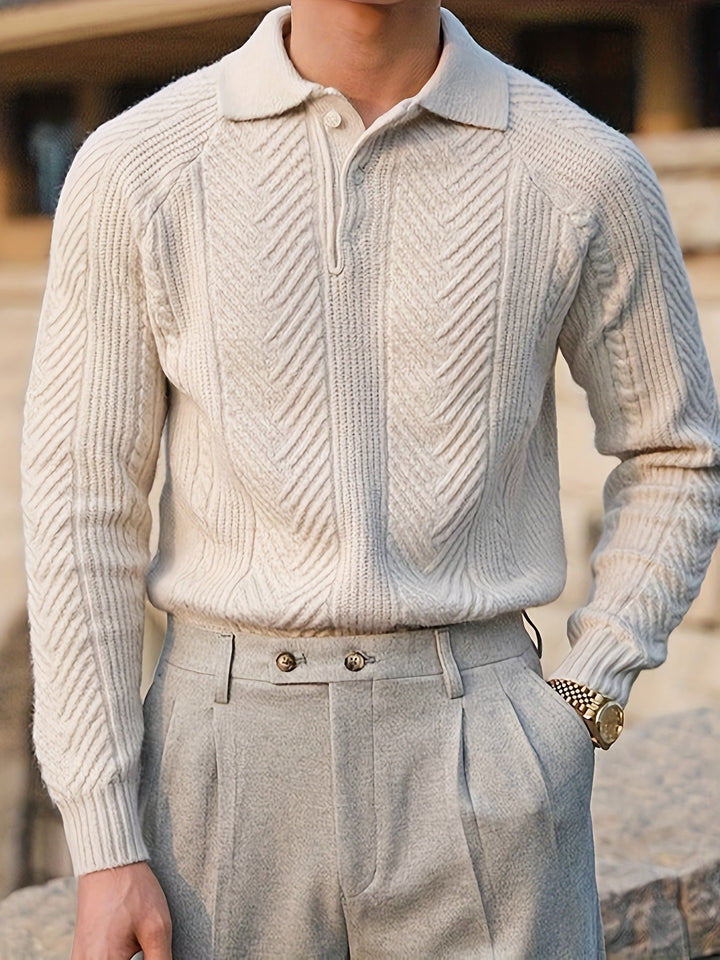Levoire | Pullover De Golf Tricoté Rétro