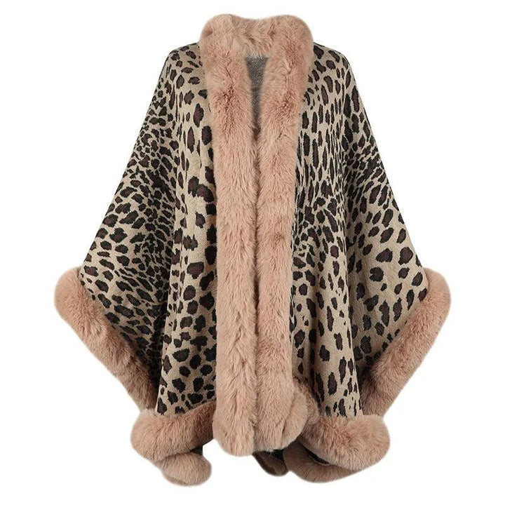 Levoire | Gilet pour femmes avec une cape et des bretelles en fourrure Khaki Taille moyenne