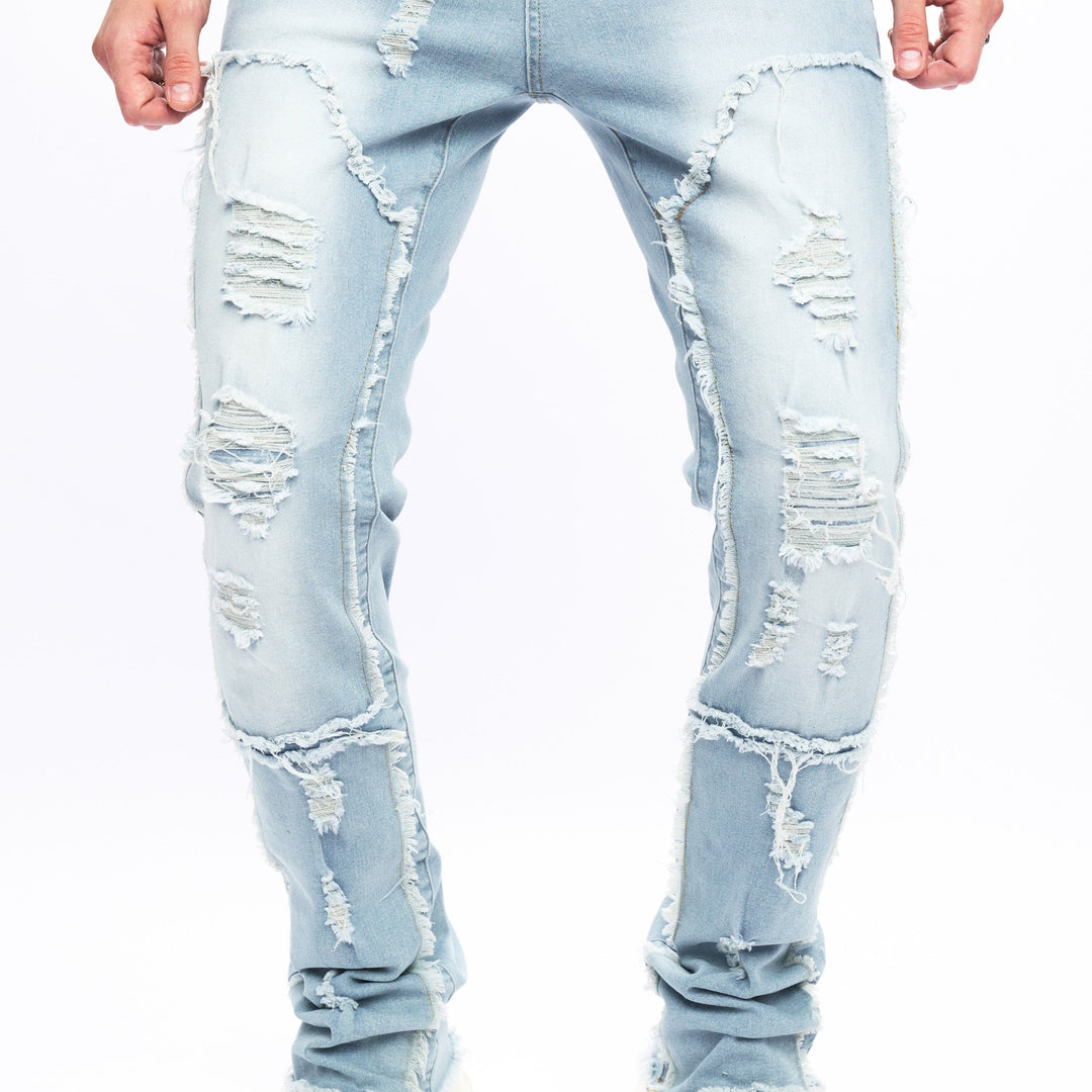 Levoire | Jeans Bootcut Homme Avec Détails De Éraflures