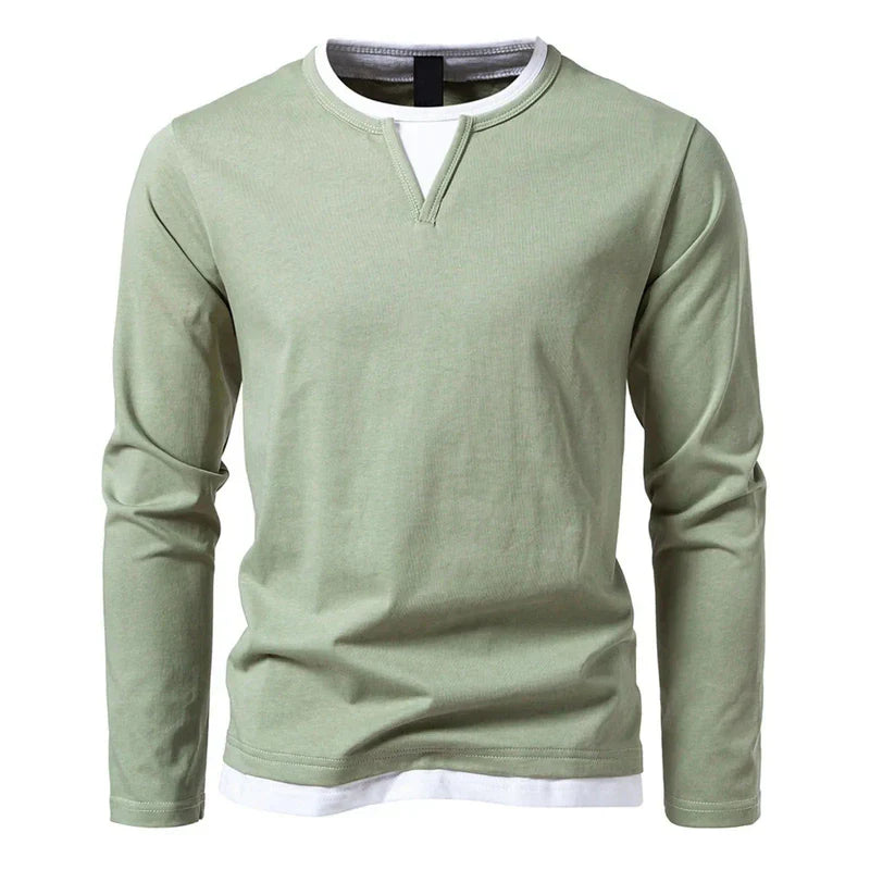 Levoire | Manches Longues Henley Vert