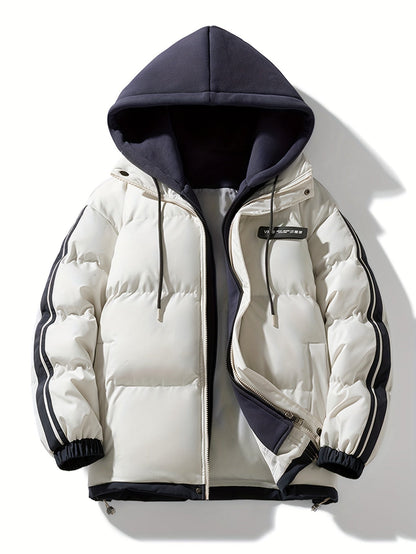 Levoire | Veste Puffer À Manches Longues Avec Capuche, Zip Et Poches Abricot