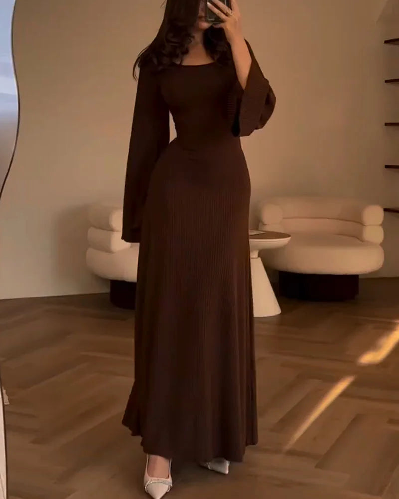 Levoire | Belle Robe Maxi Lila Avec Une Coupe Confortable Braun