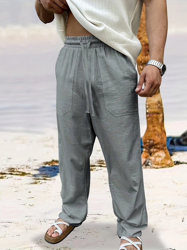 Levoire | Rento Loosefit Pantalon Homme 100% Coton Gris clair