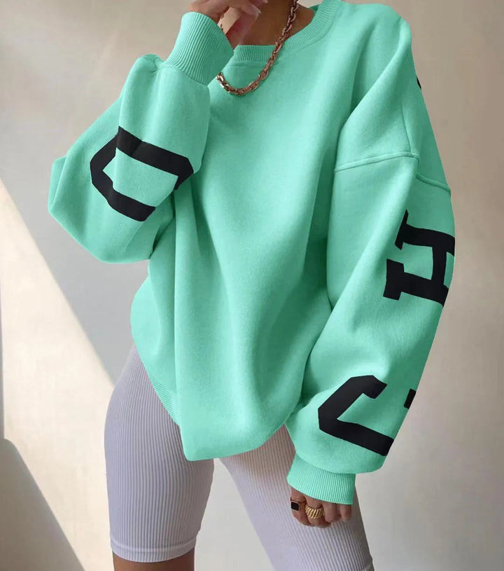 Levoire | Robe en tricot pour femmes avec impression décontractée Vert clair