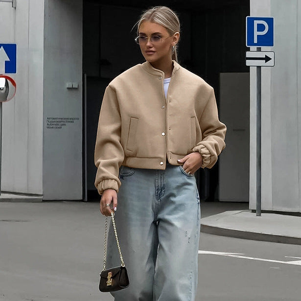 Levoire | Veste Courte À Manches Longues Boutons Et Poches