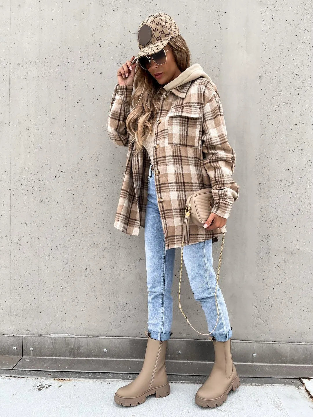 Levoire | Veste avec une capuche à carreaux